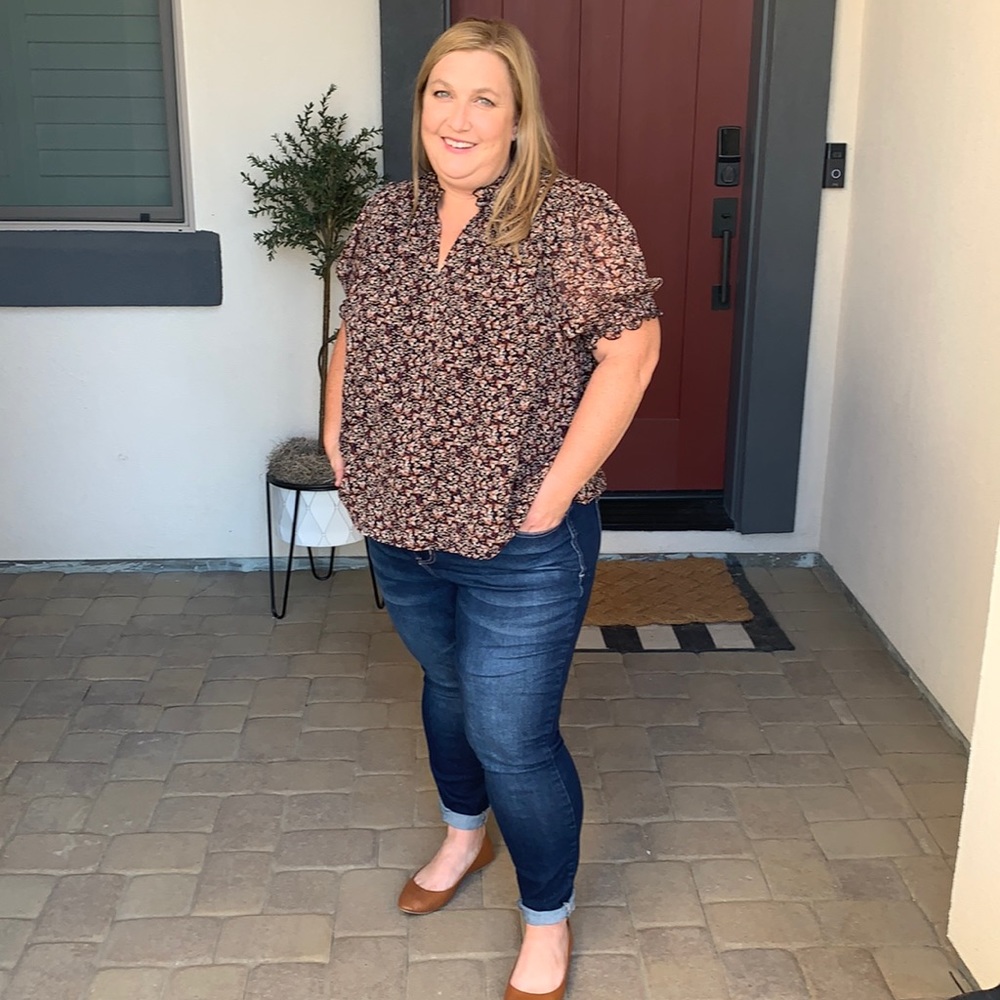 Ava & Viv Blouse- Perfect for Fall! Size X